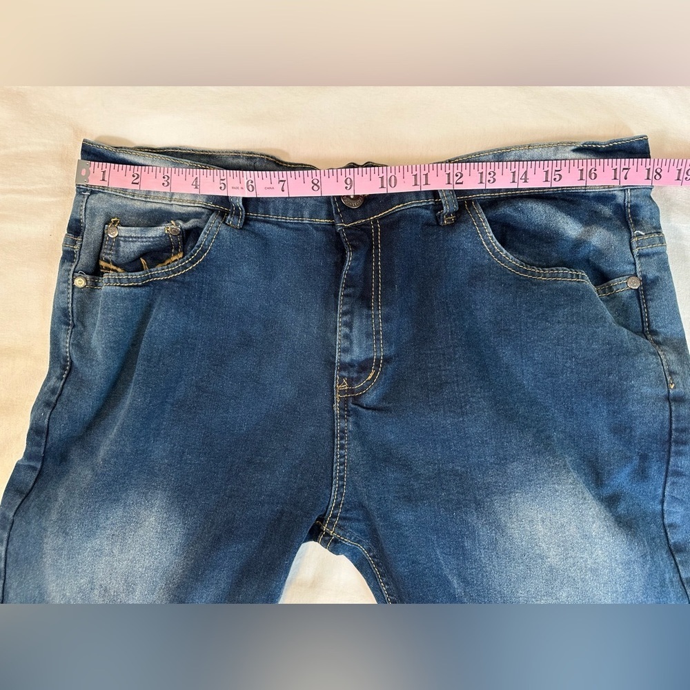 Phat Farm Skinny Stretch Detail On Knee Jeans Mens 36x30 - Picture 5 of 15